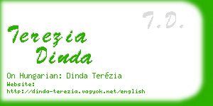 terezia dinda business card