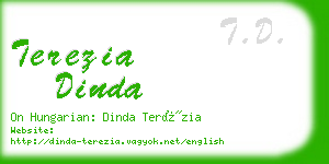 terezia dinda business card